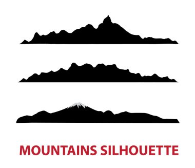 Mountain vector silhouettes clipart