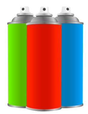 Three color spray tin clipart