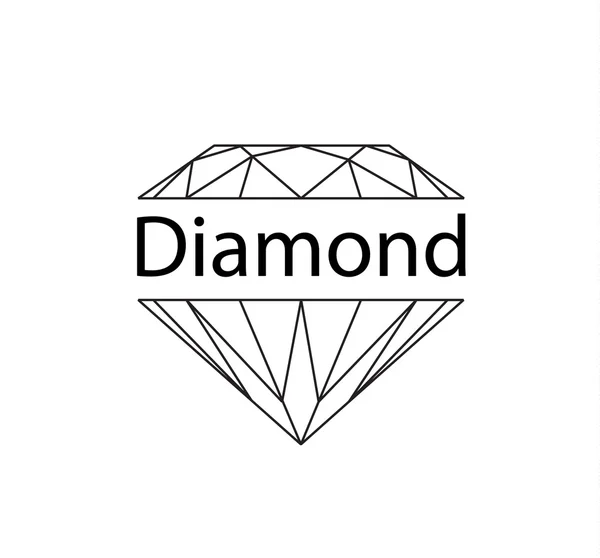 Diamants sur fond blanc — Image vectorielle