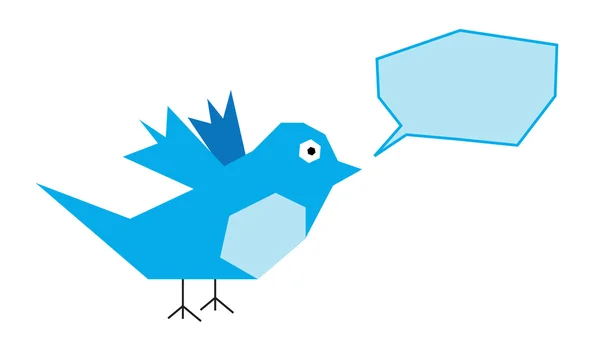 Twitter pájaro — Archivo Imágenes Vectoriales