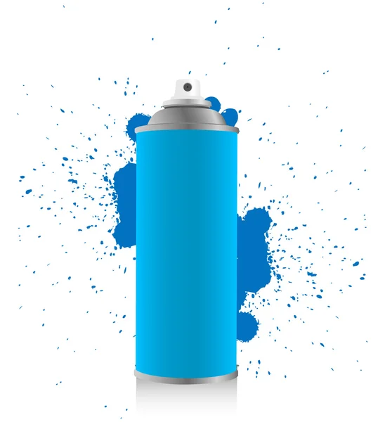 Estanho spray azul —  Vetores de Stock