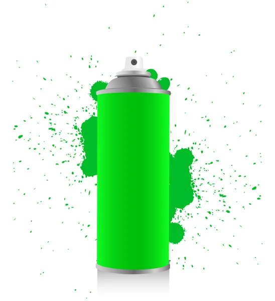 stock vector Green spray tin