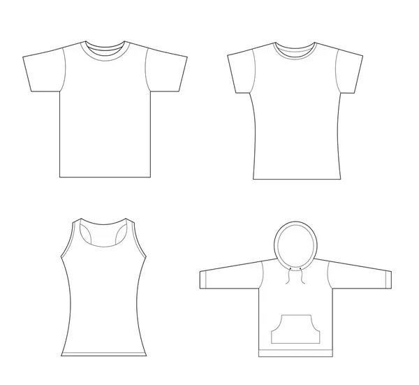T-shirt, modèle de sweat-shirt — Image vectorielle