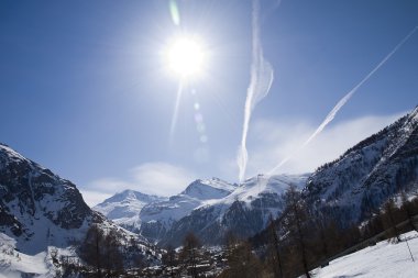 Ski resort Tignes, Val d'Isere clipart