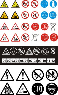 Safety symbols clipart