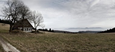 Panorama of The Krkonose Mts. National Park-Czech Republic clipart