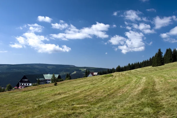 全景图 Krkonose 山国家公园-捷克共和国 — 图库照片