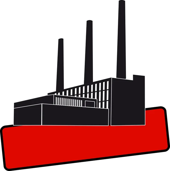 Zwarte fabriek — Stockfoto