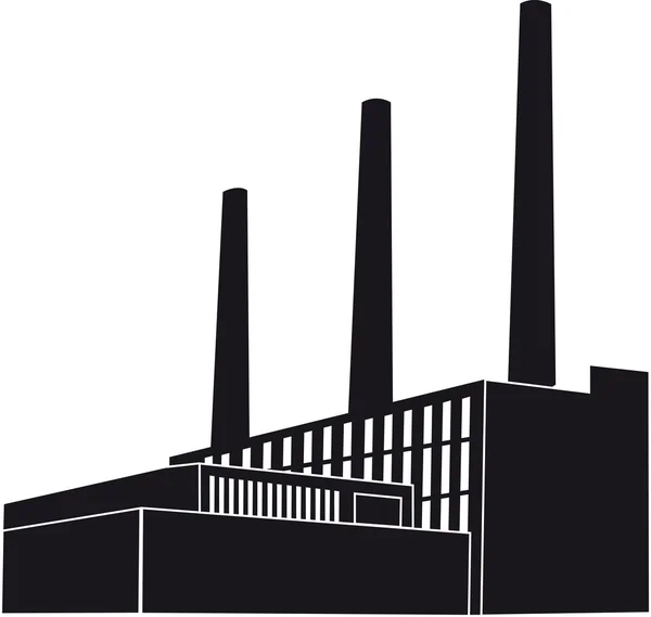 Czarny fabryka — Zdjęcie stockowe
