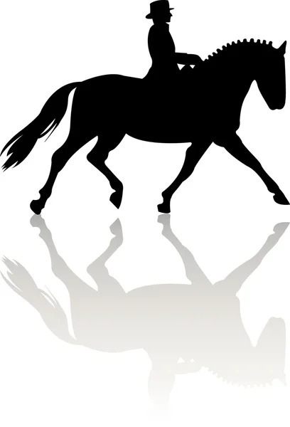 Häst siluett på vit bakgrund — Stockfoto