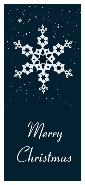 Wesołych Świąt kartka z płatkami śniegu — Zdjęcie stockowe