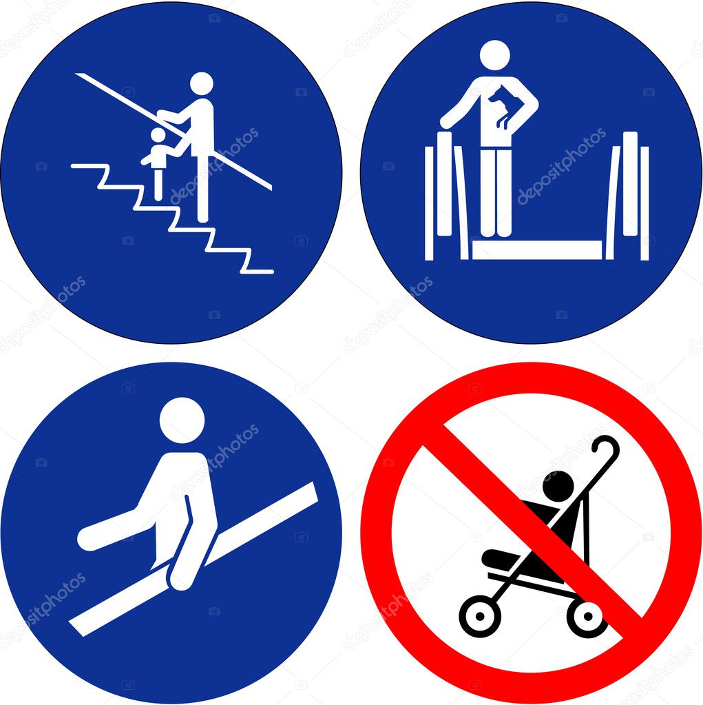 Set of safety symbols