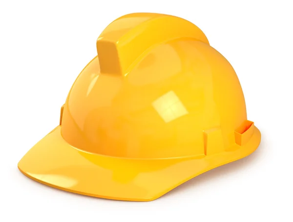 stock image Yellow hard hat isolated on white