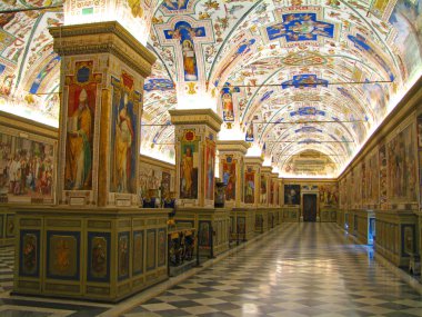 The Sistine Hall of the Vatican Library clipart