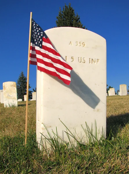 stock image Custer National Cemetery in Montana, USA