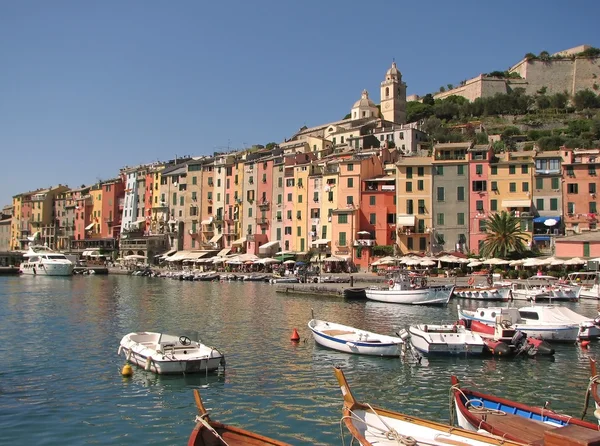 Colorful city of Portovenere, Mediterranean coast, Italy — Stock Photo, Image