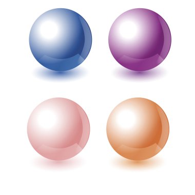 four colorful balls clipart