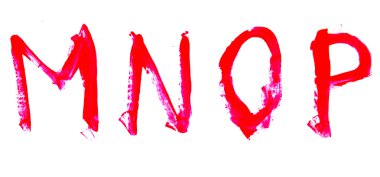 Letters from a paint. ( M -P )