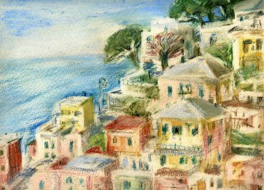 Riomaggiore, Cinque Terre, Italy. clipart