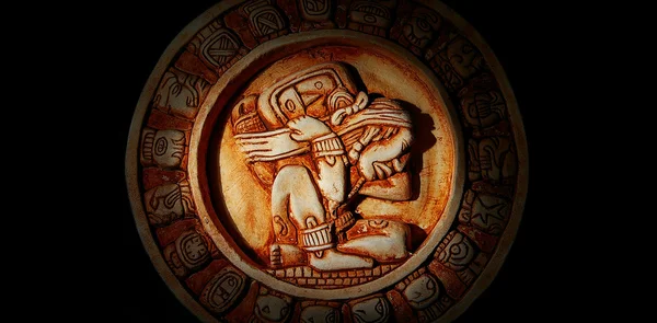 Carved Mayan calendar — Stock Photo, Image