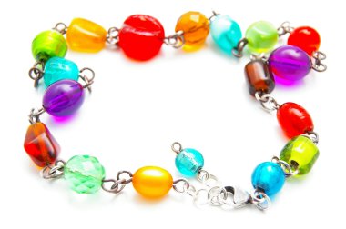 Glass bead necklace clipart