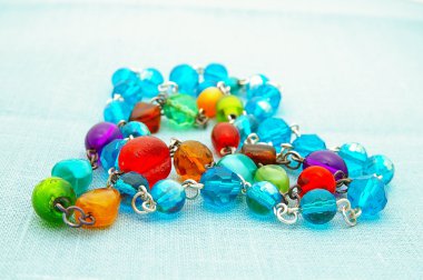 Colorful glass beads clipart