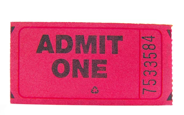 Biglietto rosa stub — Foto Stock
