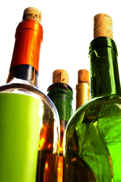 Glasflaskor för vin — Stockfoto