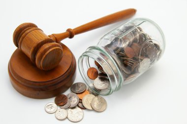 Gavel and money clipart