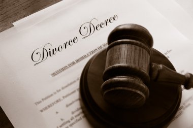 Divorce papers clipart