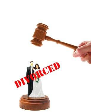 Wedding - divorce couple clipart