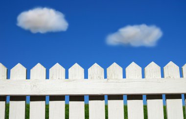 White picket fence clipart