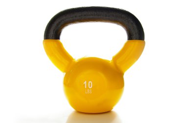 Yellow kettle-bell clipart