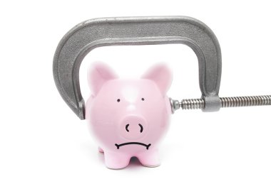 Sad piggy bank clipart