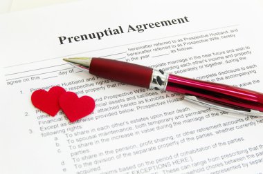 Prenuptial agreement clipart