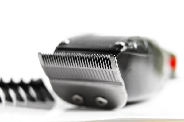 Cortadores de peluquería, primer plano aislado sobre fondo blanco —  Fotos de Stock