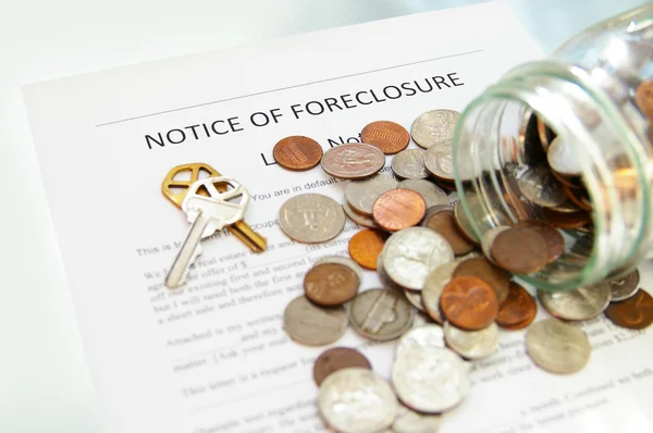 Bank foreclosure — Stock Photo, Image