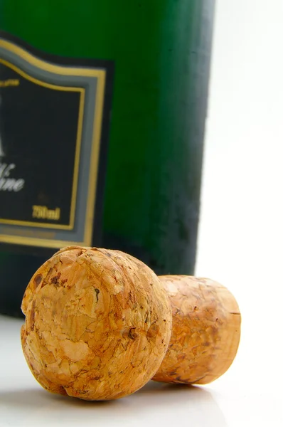 Corcho de champán y corchos de vino —  Fotos de Stock