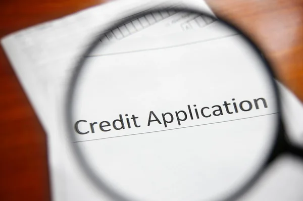 Formularz wniosku kredytowego — Zdjęcie stockowe
