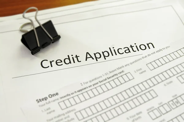 Credit application form — Stock Photo, Image