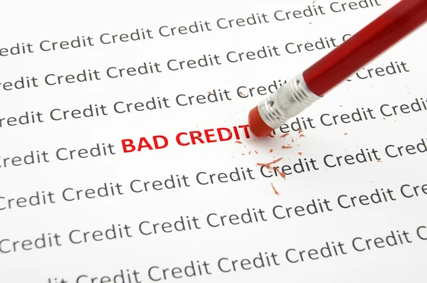 Fixação de crédito ruim — Fotografia de Stock