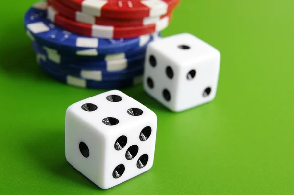 Two dice closeup — Stock Photo, Image