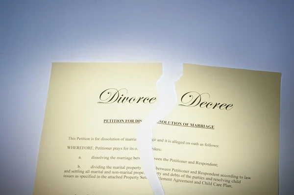 Декрет о разводе — стоковое фото