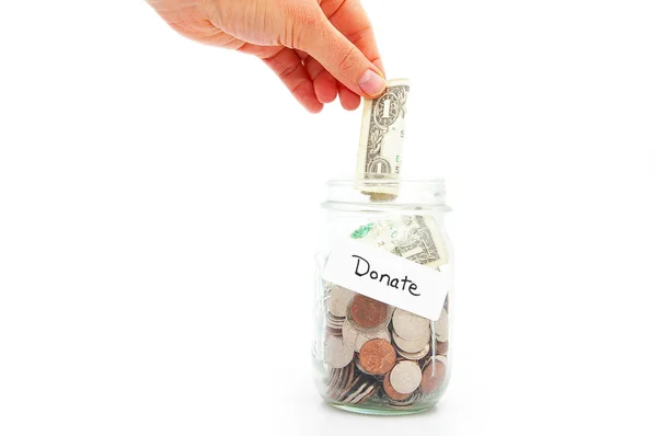 Donation jar — Stock Photo, Image