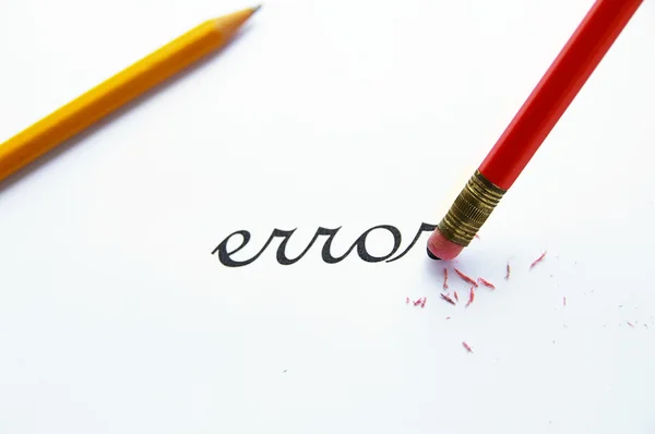 Erasing an error — Stock Photo, Image