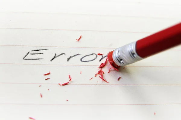 Corrigir um erro — Fotografia de Stock