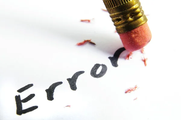 Erasing an "error" — Stock Photo, Image