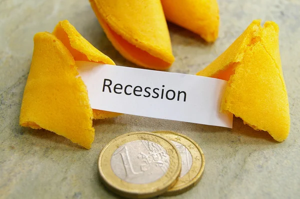 Mensaje de recesión — Foto de Stock