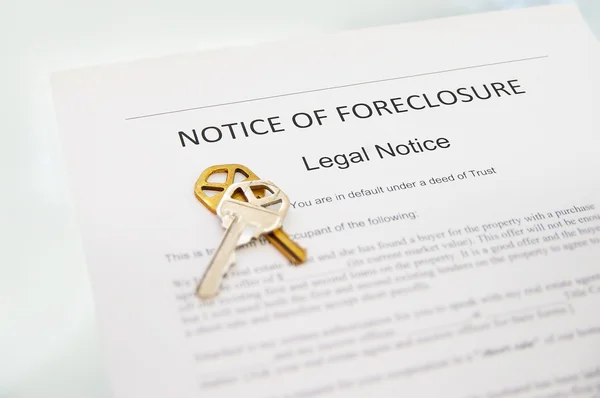 Notice of Foreclosure — Stock Photo, Image