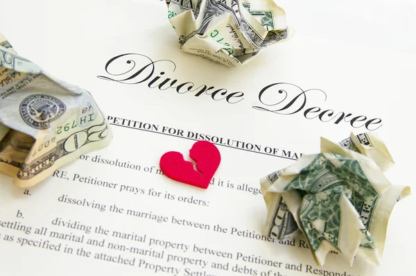 Documento de divórcio — Fotografia de Stock